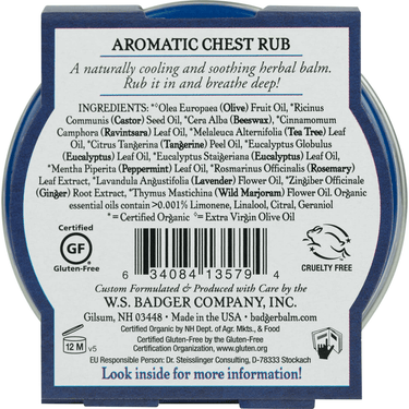 Aromatic Chest Rub * Badger Supplement - Conners Clinic